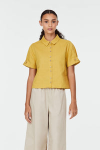 9716 BOXY SHIRT MUSTARD