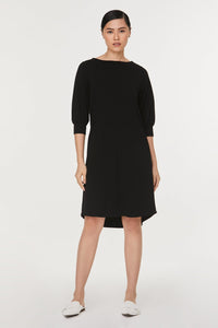9759 BLACK BOXY PUFFED DRESS