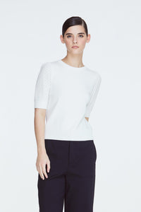 9857 CREAM KNIT TOP