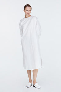 9870 CREAM LONG SLEEVE DRESS