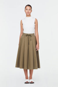9883 Drawcorded Culottes Khaki Green