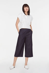 9919 COLLARED CROP TOP CREAM