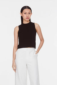 9961 BLACK KNITTED TANK TOP