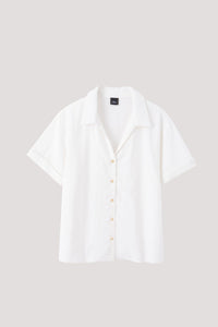 AB 10871 SHORT SLEEVE BUTTON DOWN TOPS CREAM