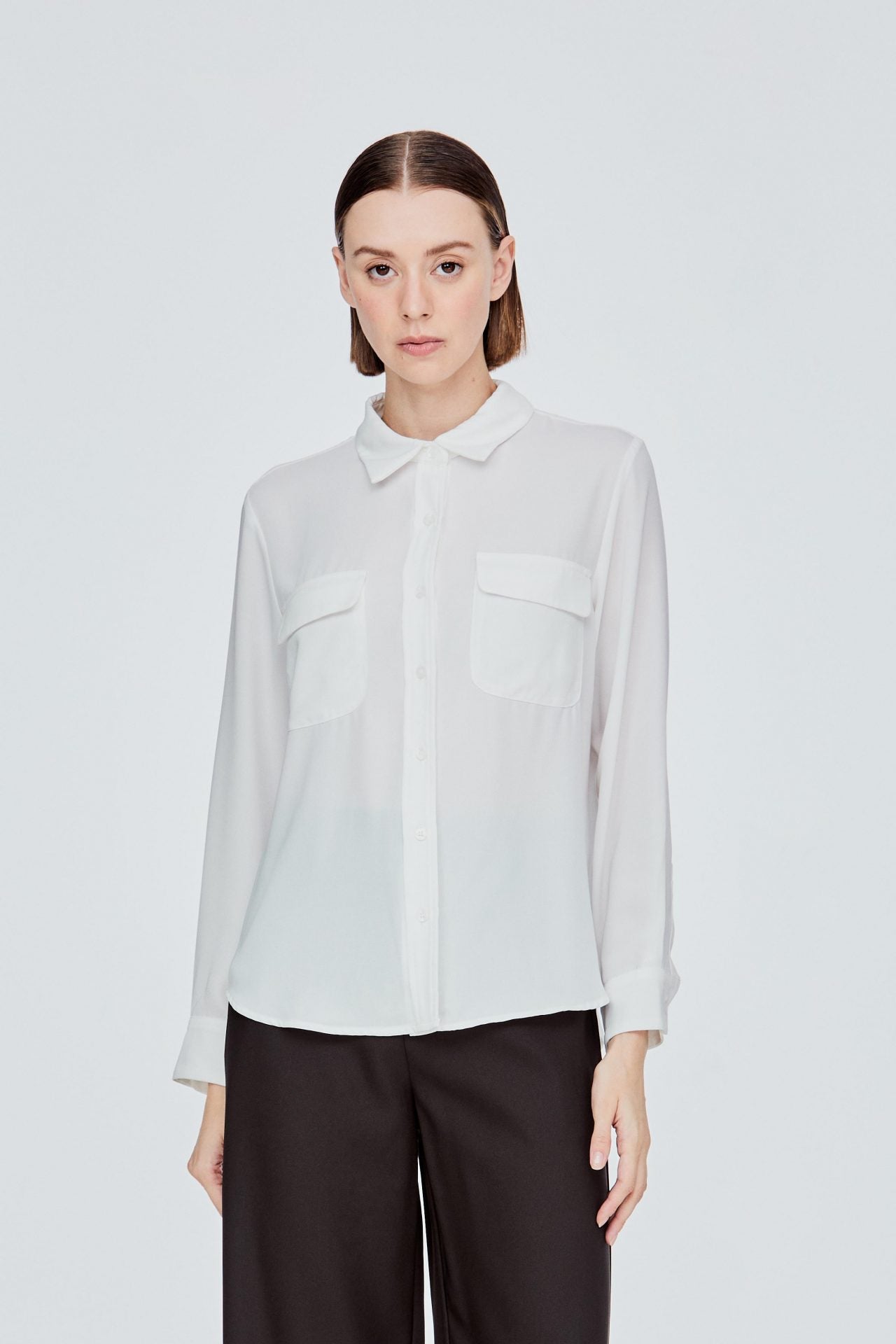 AB 11000 BASIC POCKETED SHIRT CREAM (1)