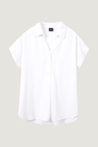 AB 8511 BUTTON TAB COLLARED BLOUSE CREAM