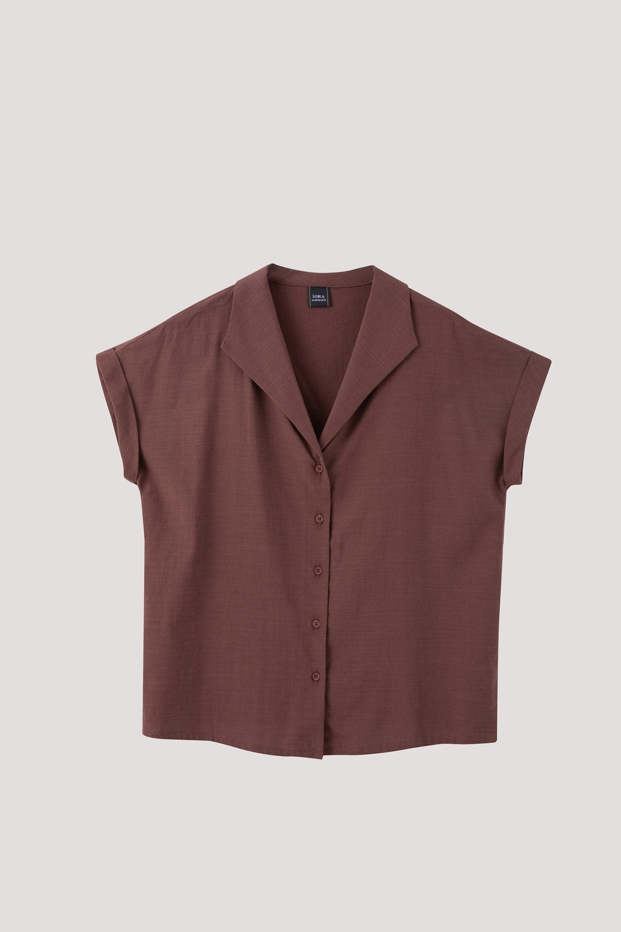 AB 9403 SHORT SLEEVE BLOUSE BROWN