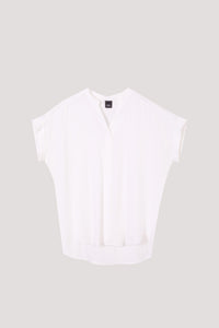 AB 9453 LONGER BACK HEM BLOUSE CREAM (1)