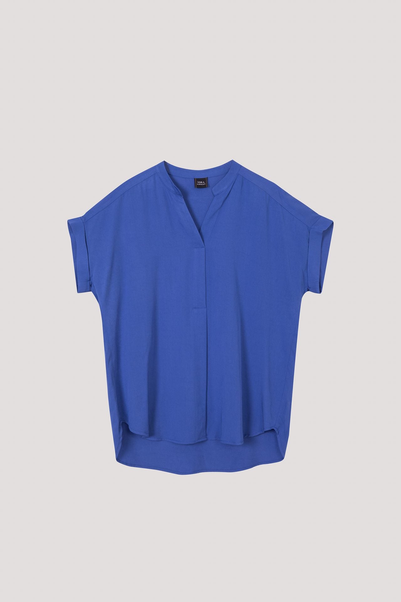 AB 9453 LONGER BACK HEM BLOUSE SAPPHIRE (1)