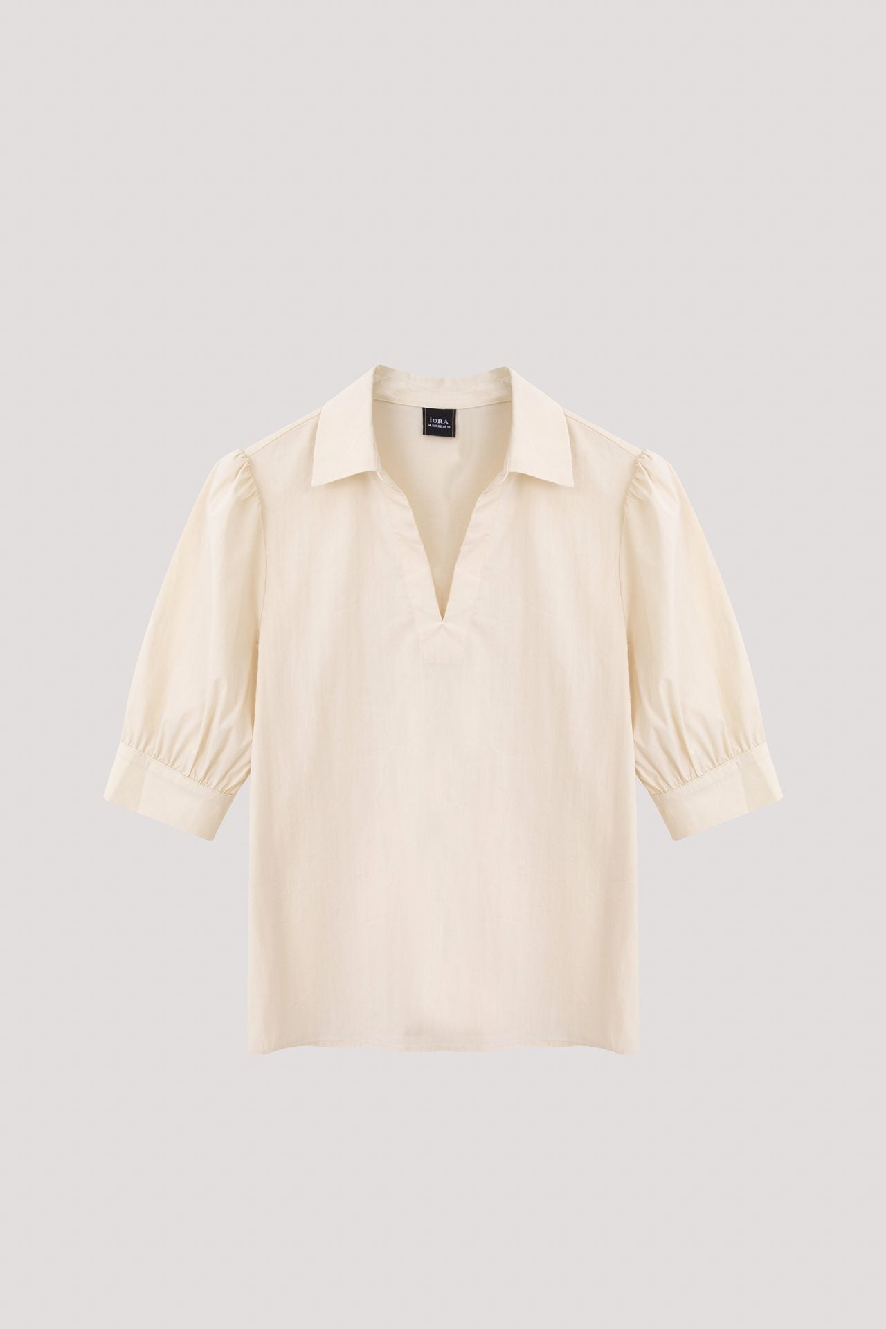AB 9977 V NECK TOP LIGHT BEIGE