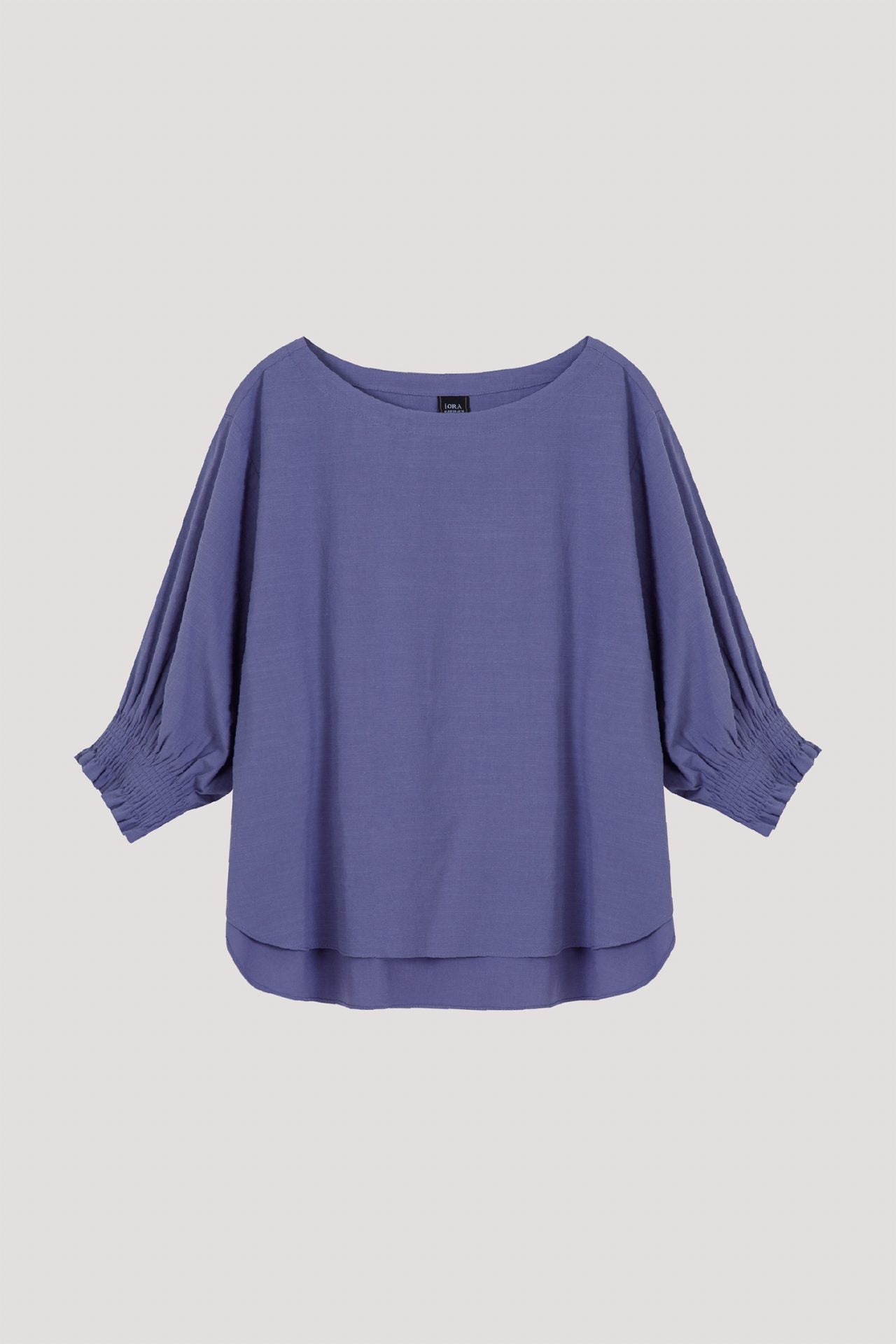 ABB 9445 GATHERED SLEEVES HEM BLOUSE LAVENDER