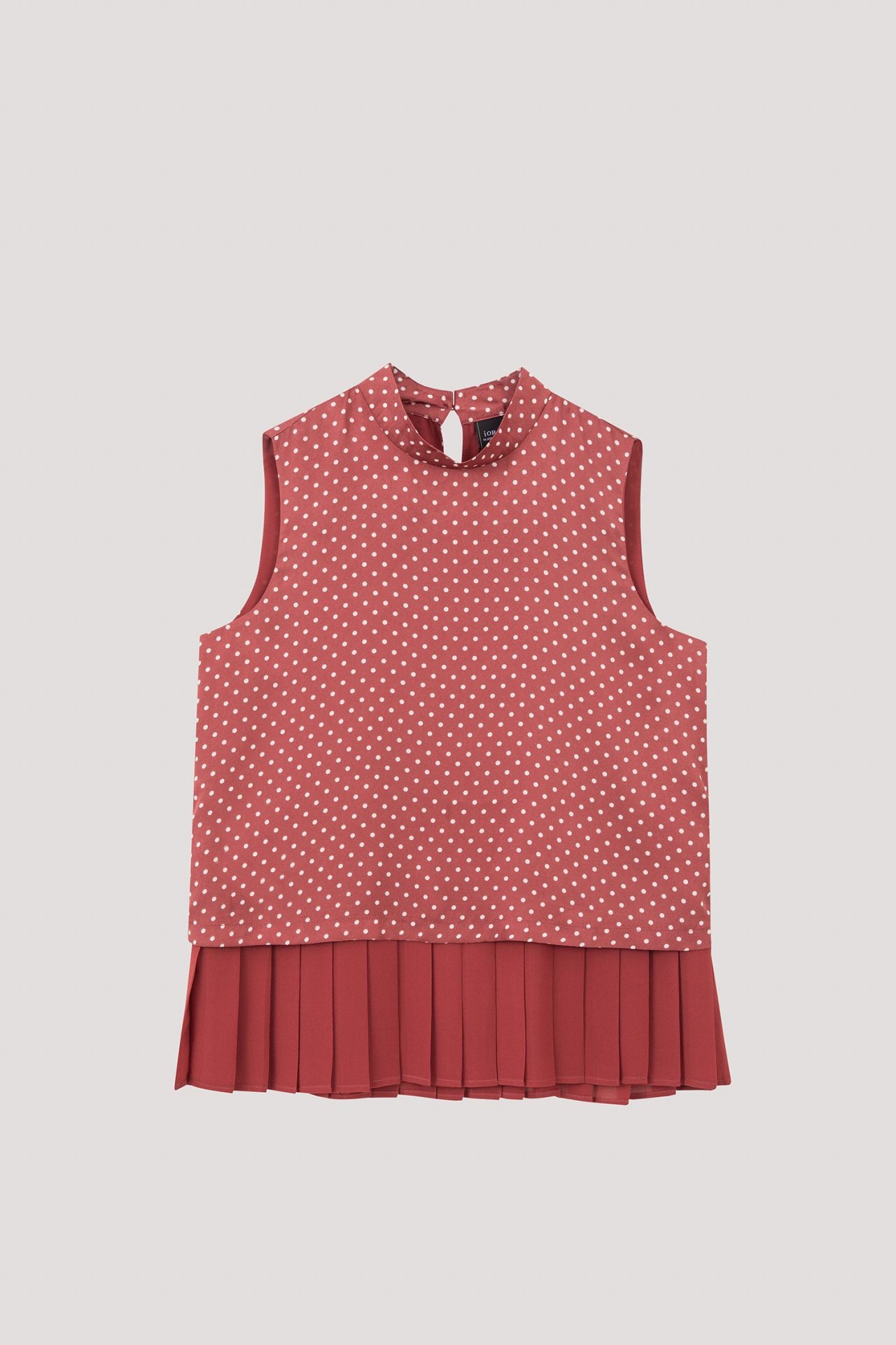 ABV 10650 RUFFLE HEM SLEEVELESS BLOUSE MAGENTA