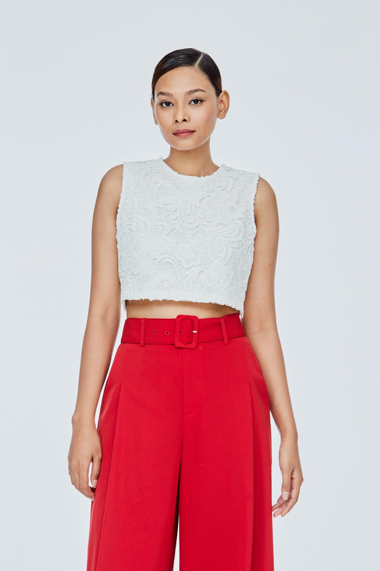 ABV 11543 LACED TANK TOP CREAM