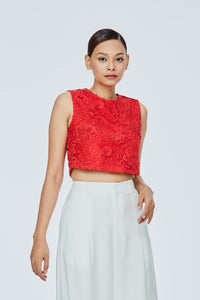 ABV 11543 LACED TANK TOP RED