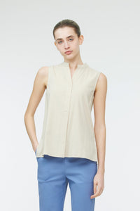 ABV 9780 SLEVELESS TUNIC TOP BEIGE