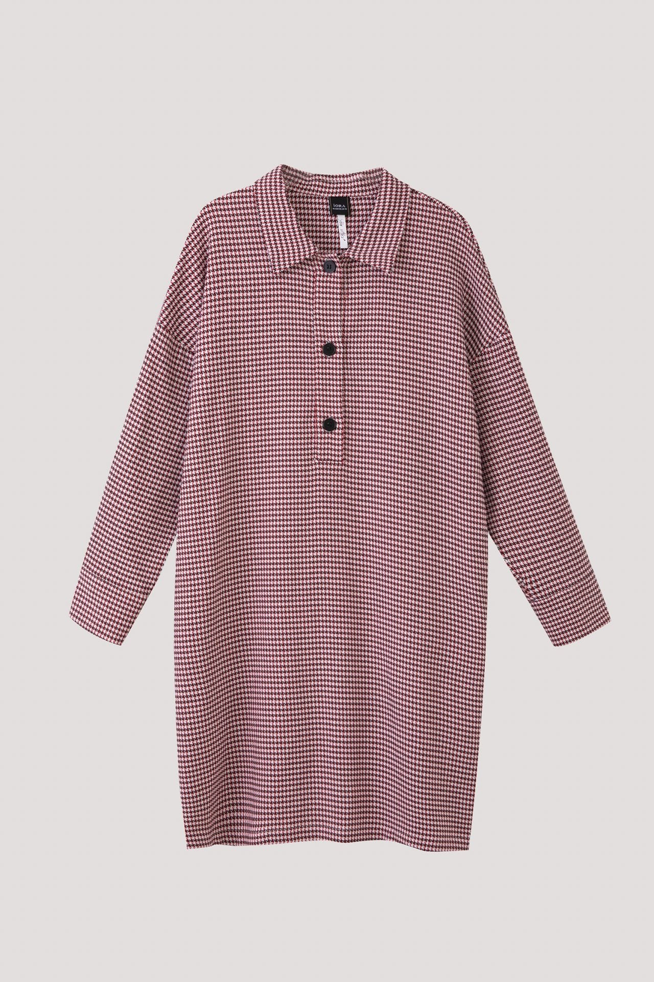AD 10995 PATTERN DROPPED SHOULDER DRESS RED CHECK