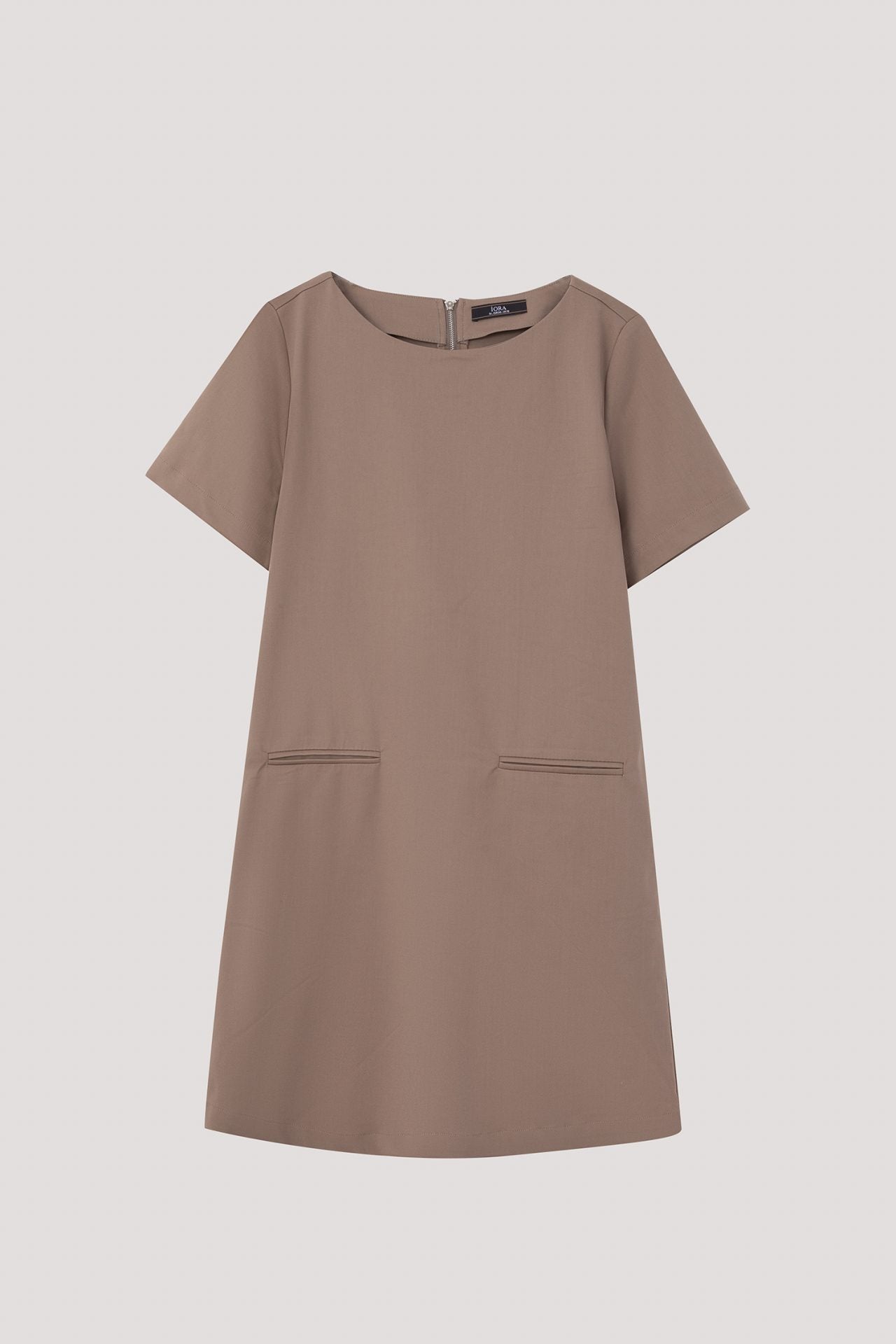 ADQ 10335 PATCH POCKET DRESS KHAKI