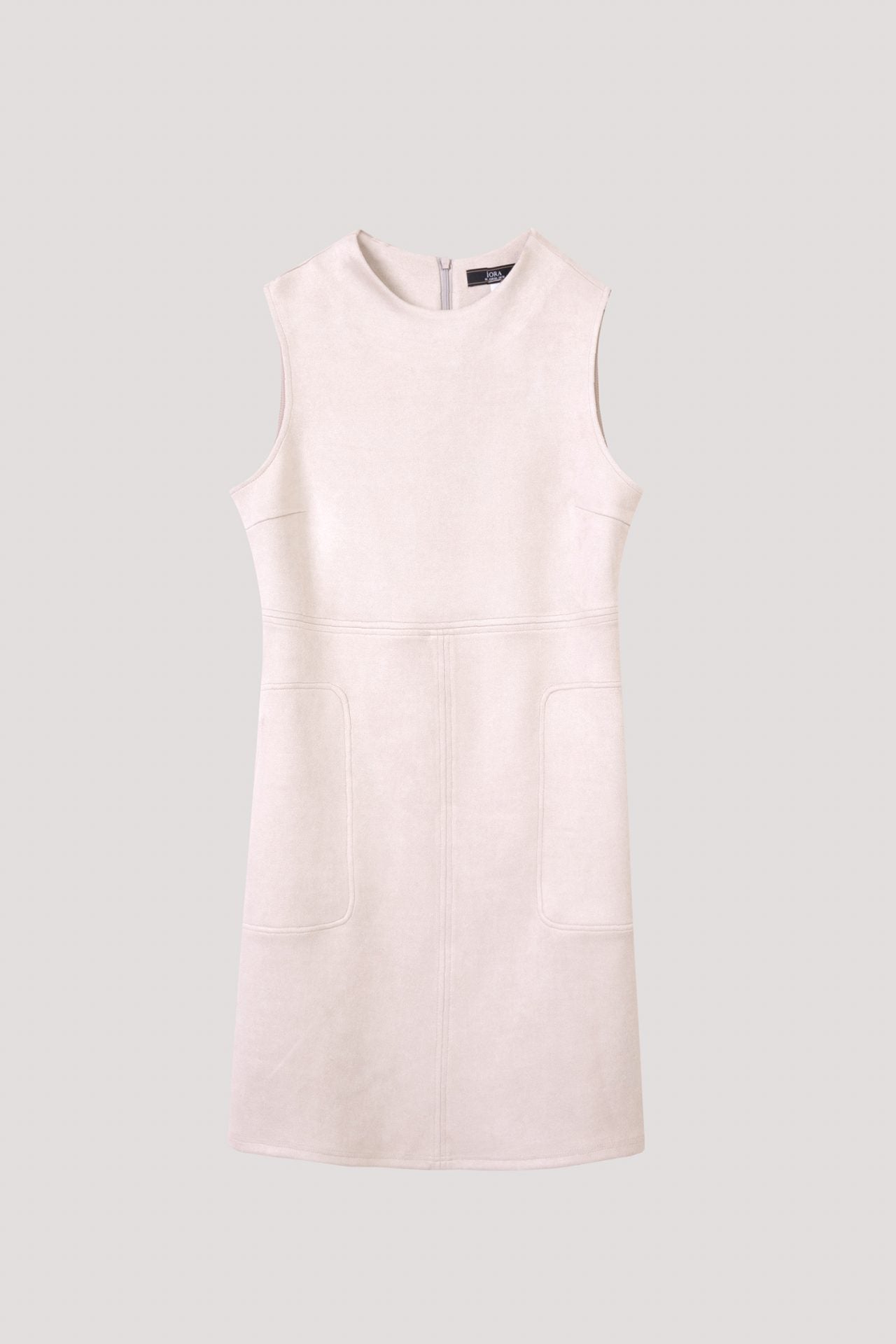 ADQ 10938 SLEEVELESS DRESS BEIGE