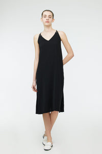 ADQ 10953 SLEEVELESS V NECK DRESS BLACK