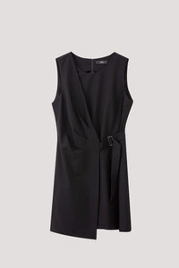 ADQ 11004 KNOT SHORT DRESS BLACK