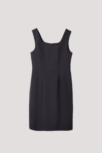 ADQ 11187 SQUARE NECK MINI DRESS BLACK