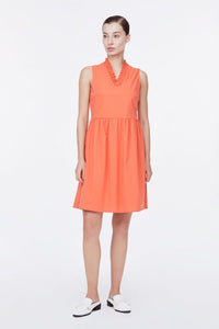 ADQ 11303 V-NECK DRESS ORANGE