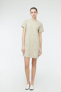 ADQ 113590 BOXY STRAIGHT DRESS BEIGE