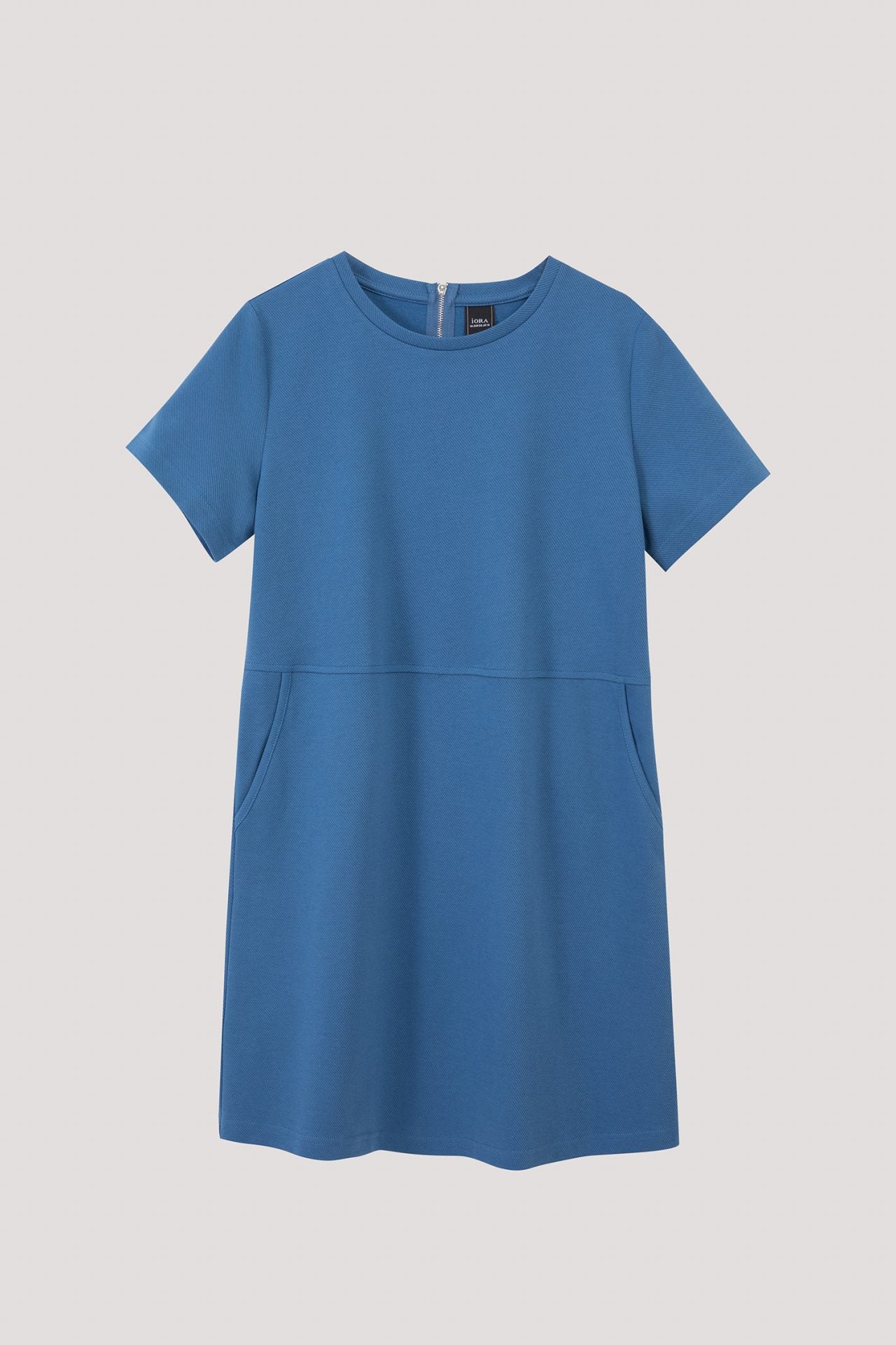 ADQ 113590 BOXY STRAIGHT DRESS DENIM BLUE