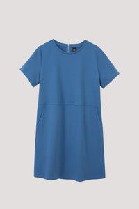 ADQ 113590 BOXY STRAIGHT DRESS DENIM BLUE