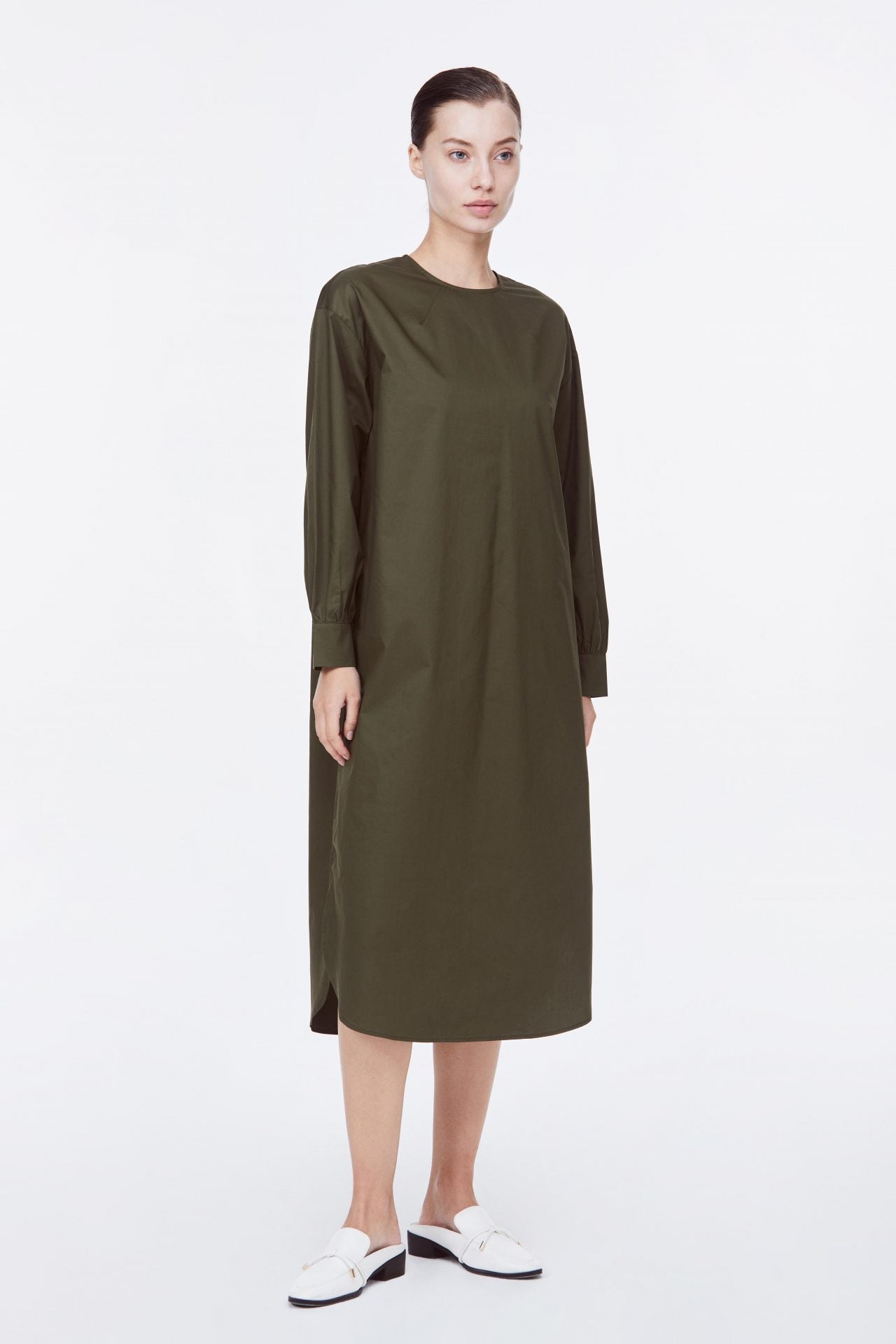 Cos olive sales green dress