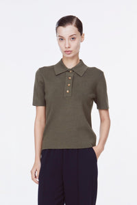 AK 10226 COLLAR DRESS K. GREEN