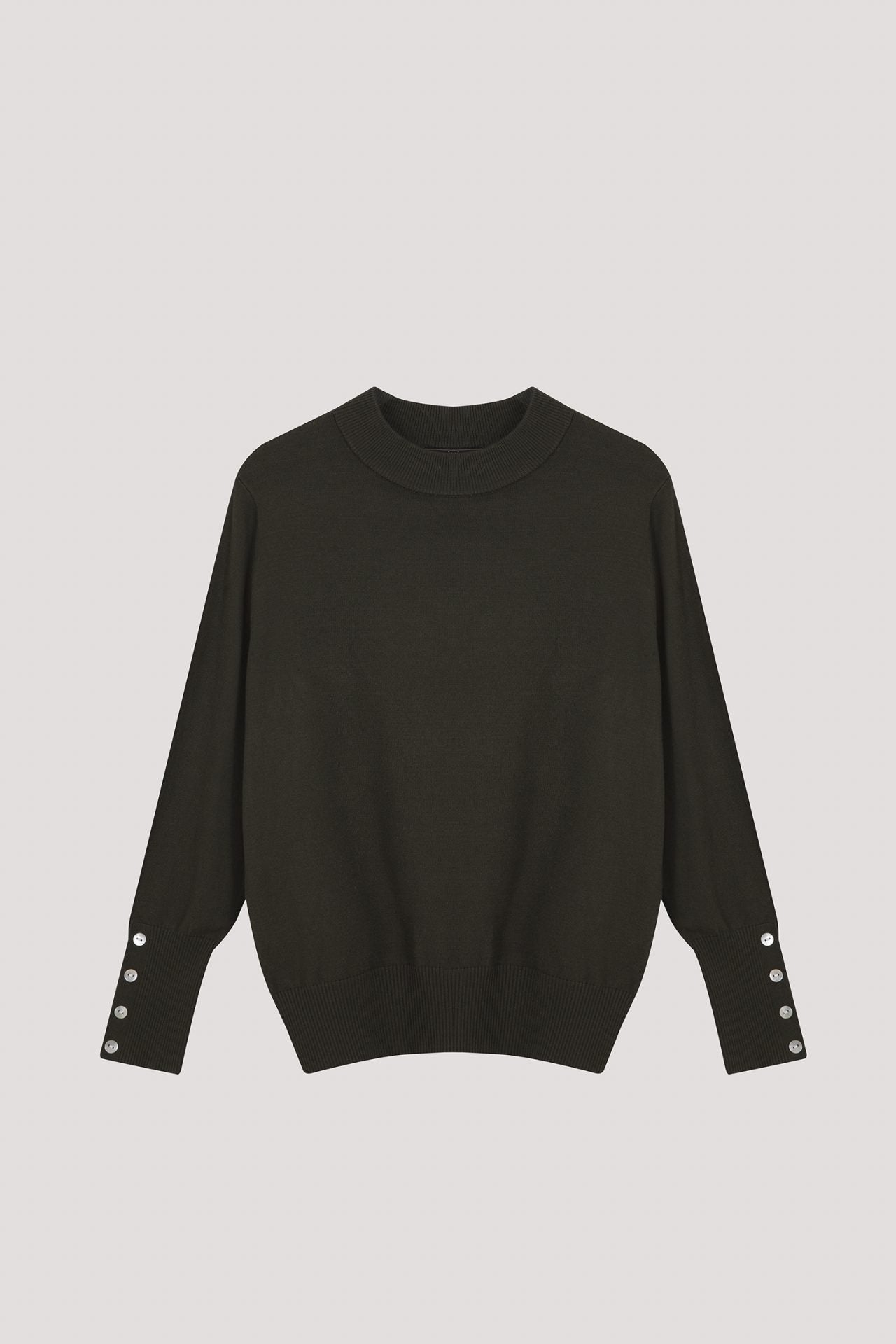 AK 10529 CREW NECK KNIT BLOUSE K GREEN (2)