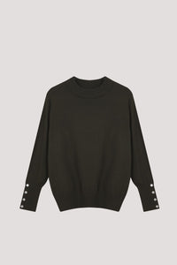AK 10529 CREW NECK KNIT BLOUSE K GREEN (2)