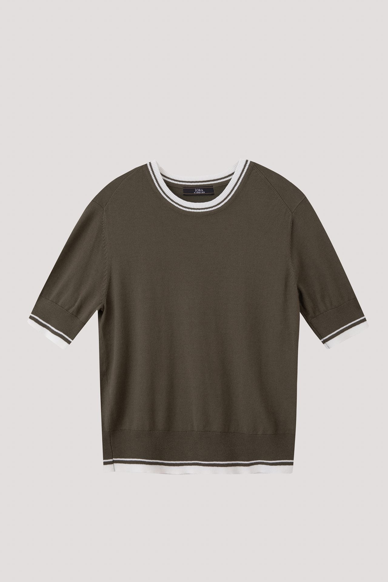 AK 10590 DETAIL OUTLINE TOP KHAKI GREEN