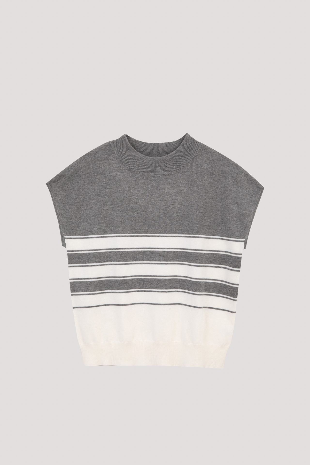 AK 10591 STRIPE BLOUSE HUE GREY
