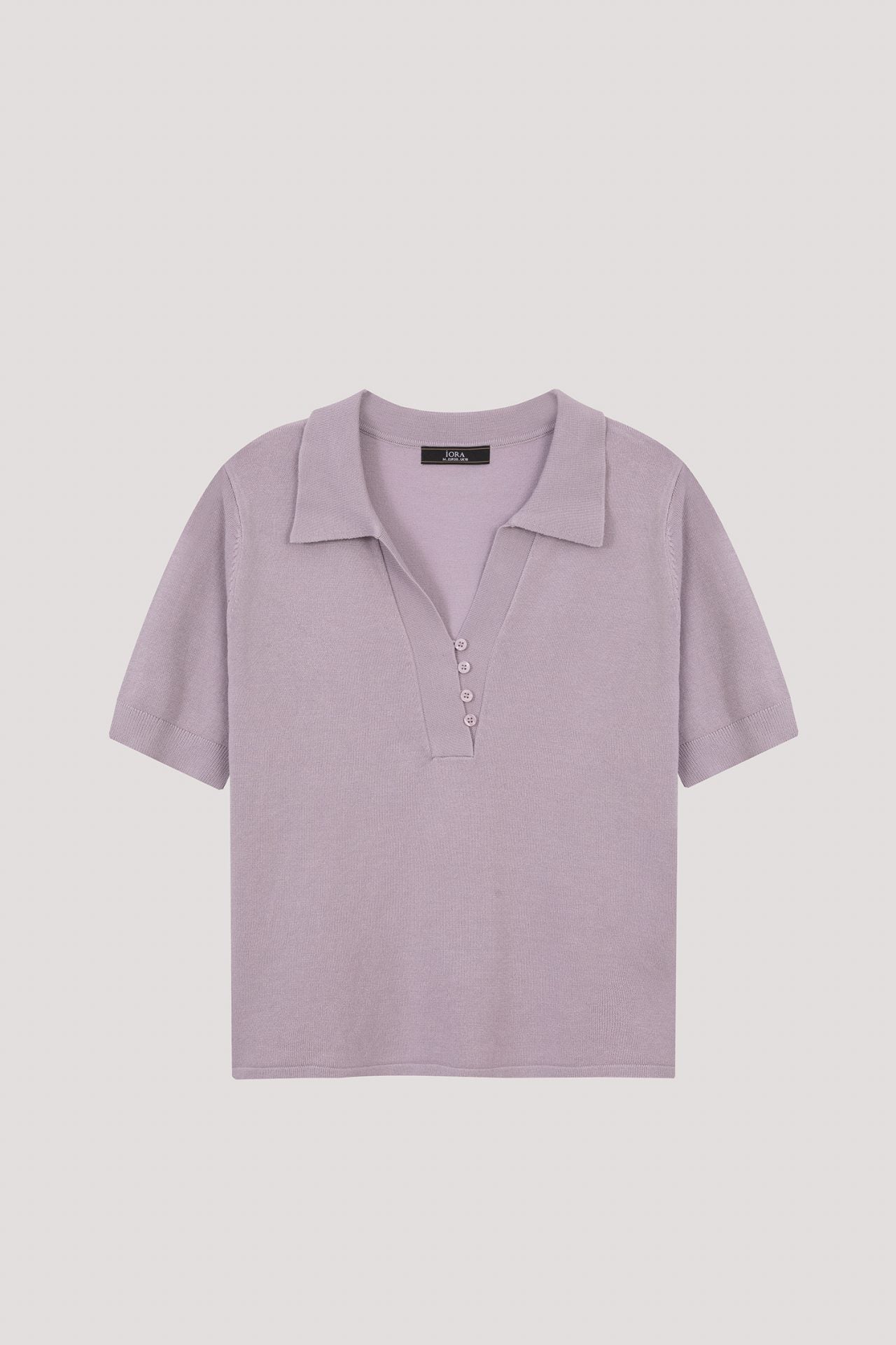 AK 10787 COLLARED KNIT BLOUSE LILAC