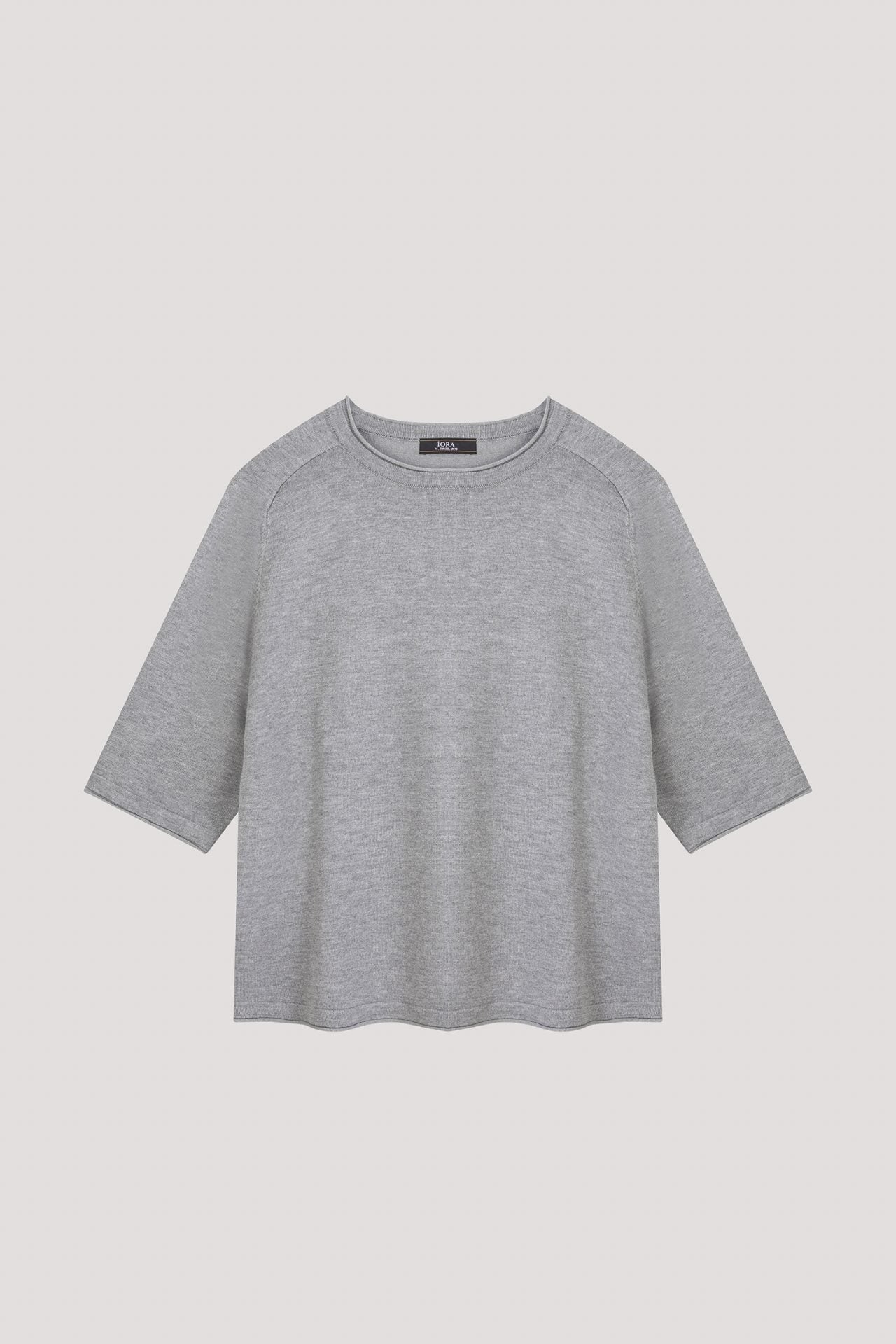 AK 11435 KNIT TOP HUE GREY