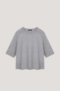 AK 11435 KNIT TOP HUE GREY