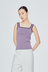 AK 11832 CONTRAST TANK KNIT YAM