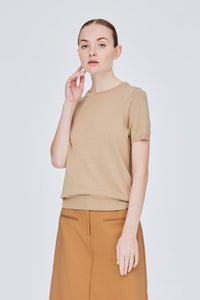 AK 2838 KNIT TOP KHAKI