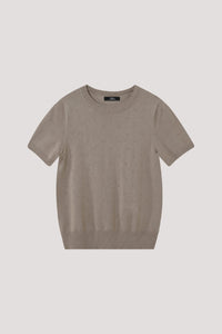 AK 9091 KNIT TOP KHAKI