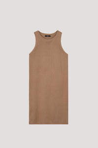 AKD 10624 SLEEVELESS KNIT DRESS KHAKI