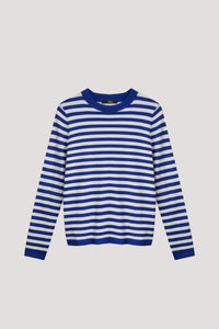 AKL 10816 LONG SLEEVED STRIPED TOP SAPPHIRE