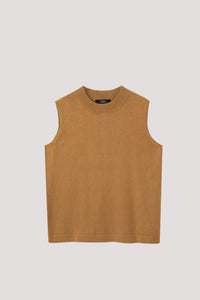 AKV 10057 HIGH NECK KNIT TOP GOLD