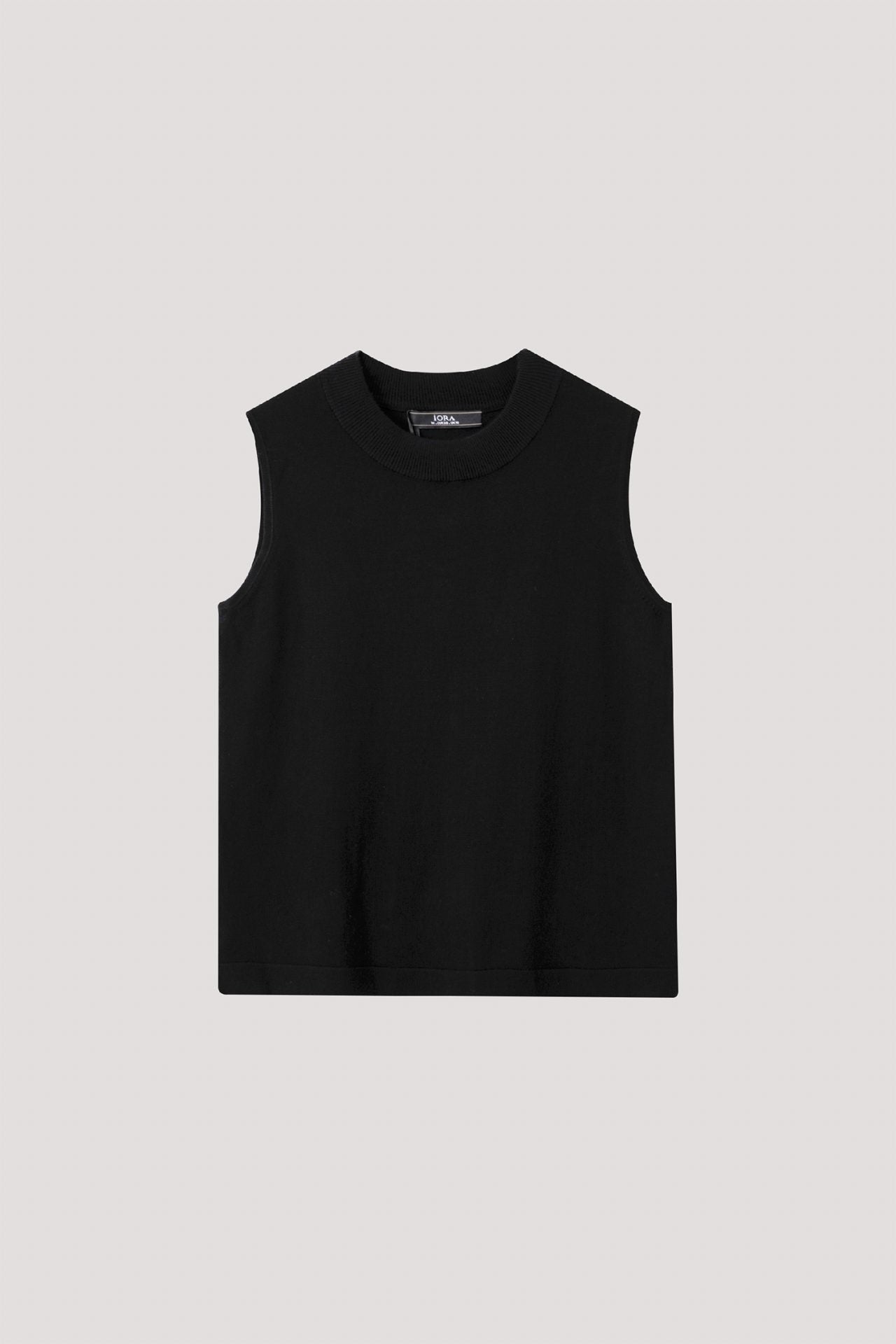AKV 10057 KNIT TANK TOP BLACK