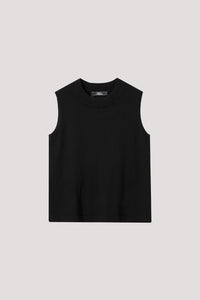 AKV 10057 KNIT TANK TOP BLACK