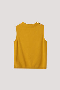 AKV 10087 SLEEVELESS TOP MUSTARD