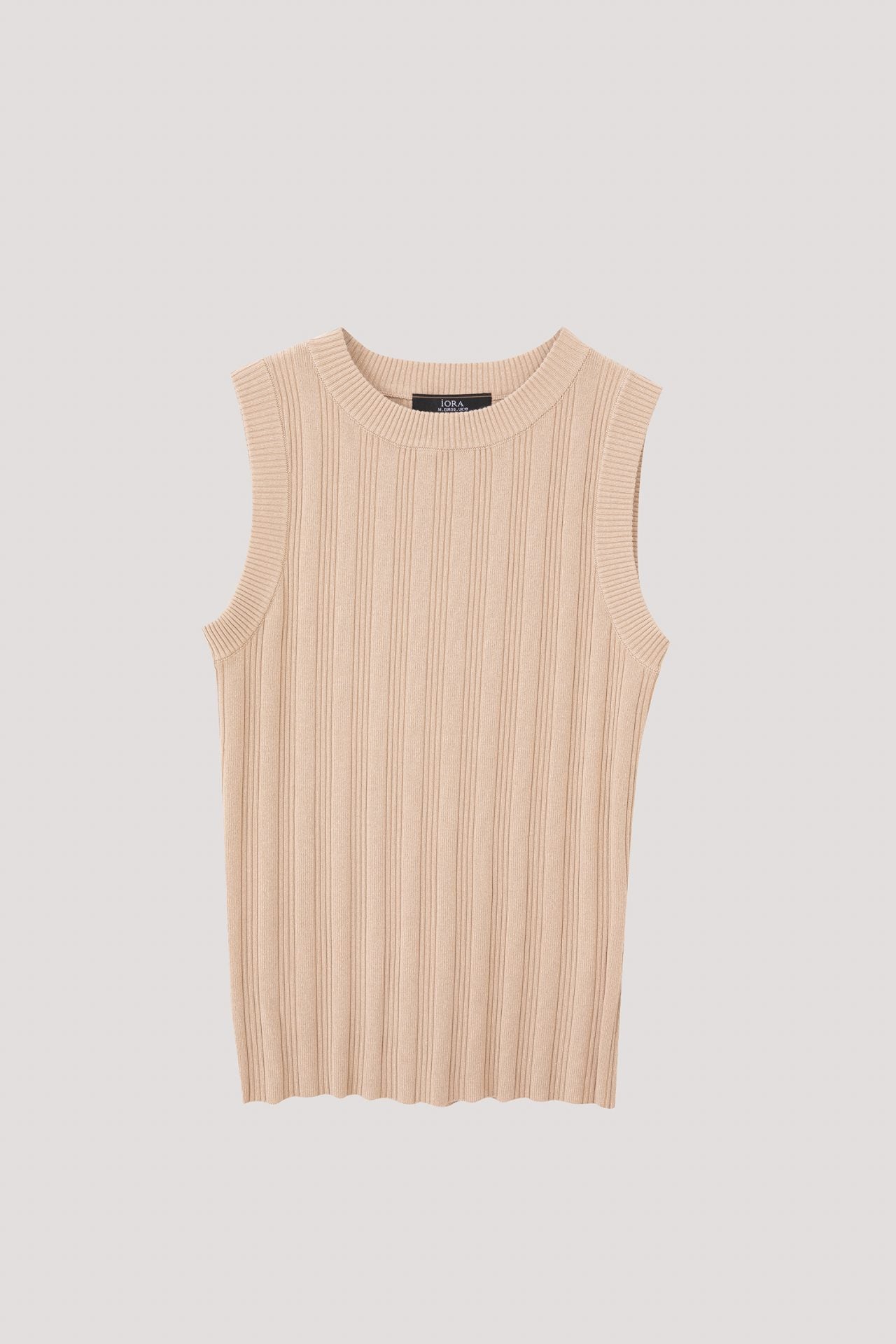 AKV 10348 KNIT TANK TOP BEIGE