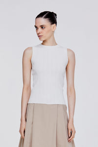AKV 10348 KNIT TANK TOP CREAM