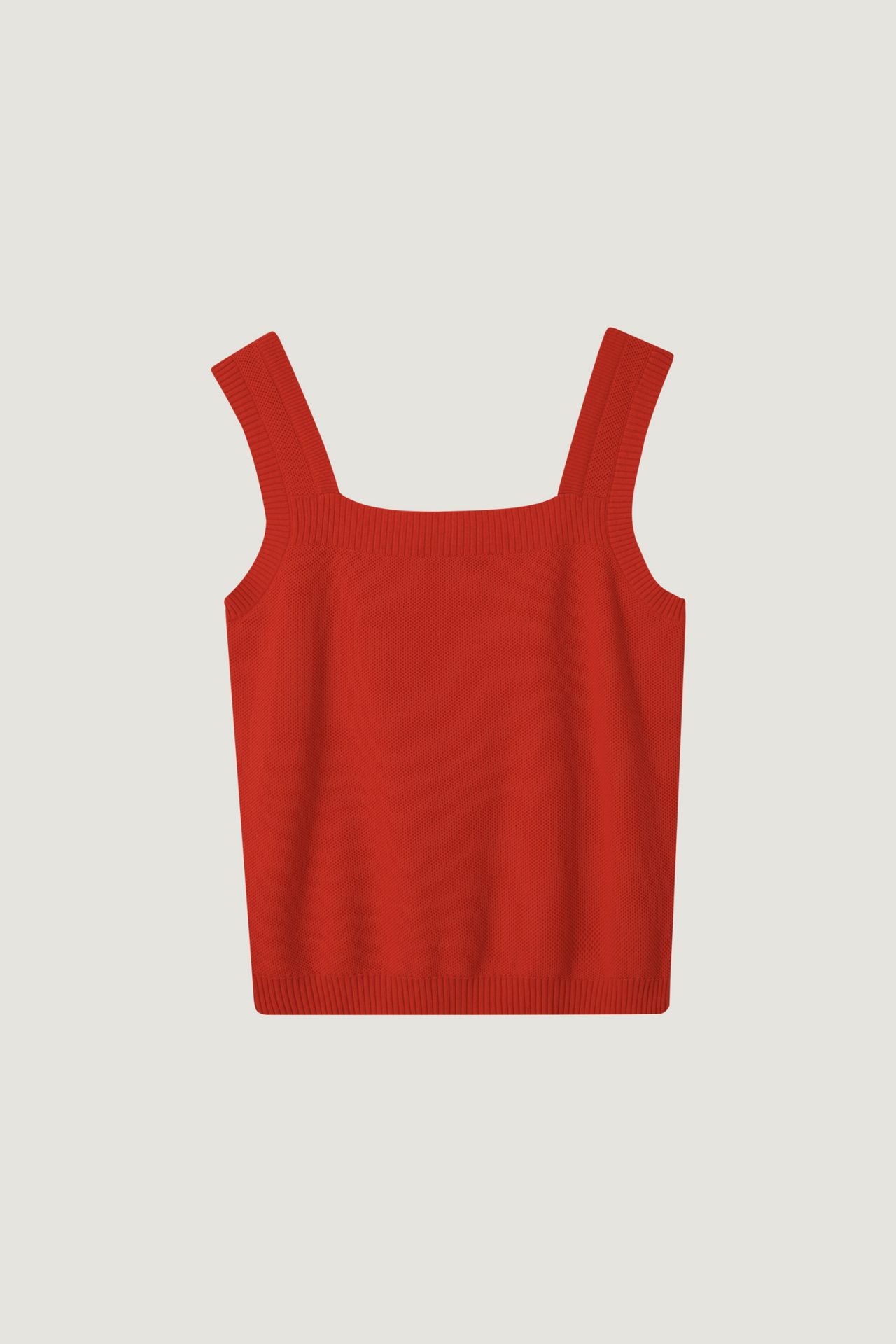 AKV 6600 TANGERINE square neckline crop top